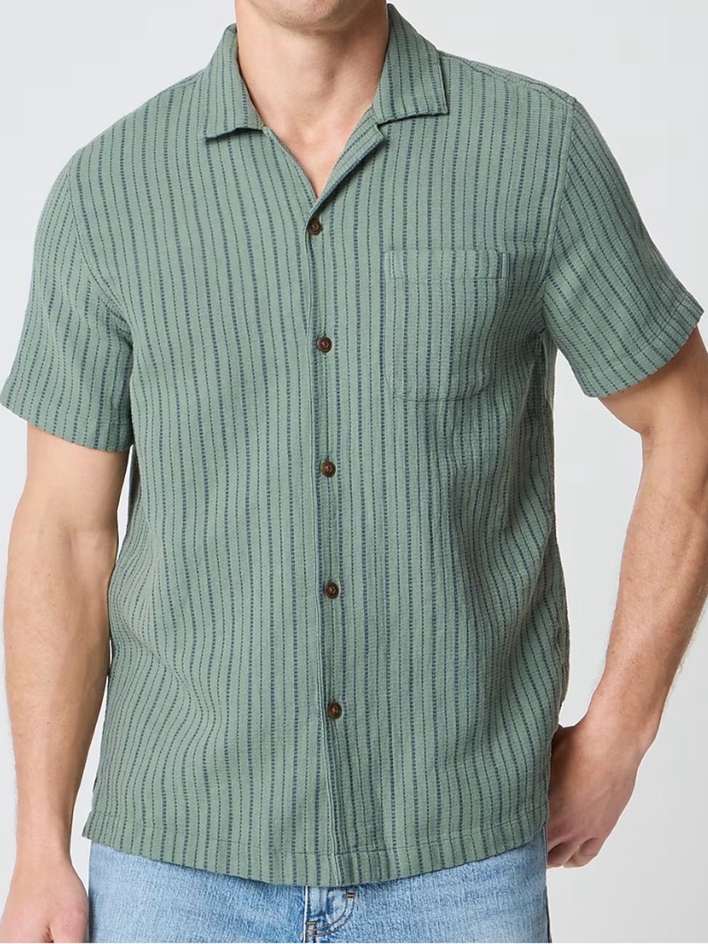 J.Crew Striped Button Down Top, size M
